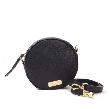 Pompei Donatella Gray Leather Crossbody Bag