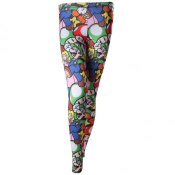 NINTENDO Super Mario Bros y Luigi Amigos All-Over Print Leggings