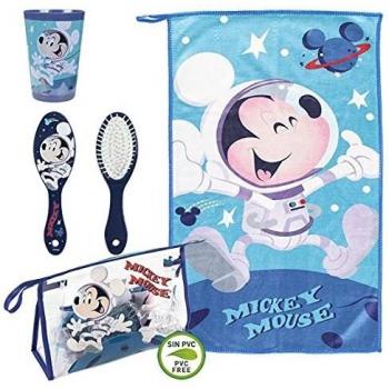 CERDÁ LIFE'S LITTLE MOMENTS, Neceser Infantil Completo de Mickey-Licencia Oficial Disney para Niños, Azul, Especialmente recomendado 2 a 8 años