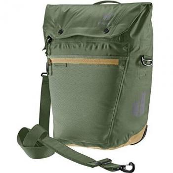 Mochila Deuter Mainhattan 17+10L verde kaki con capacidad expandible, diseño urbano, compartimento principal con cierre, bolsillo frontal con cremallera, sistema de ventilación en la espalda y correas ajustables