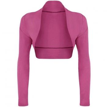 Janisramone nuevas señoras para mujer manga larga Bolero encogimiento de hombros Cardigan Top tamaño 8 - 22 rosa rosa pastel M/L