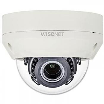 Cámara Domo Analógica HD Hanwha HCV-6080R 1080P con Visión Nocturna y Resistencia al Vandalismo, Beige