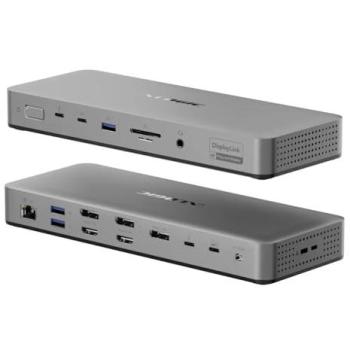 Estación de Acoplamiento Híbrida Alogic Quad 4K Thunderbolt con 10 Puertos y Hub USB