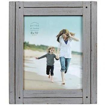PRINZ Homestead 8-Inch by 10-Inch Rustic Frame in Distressed Finish, Gray