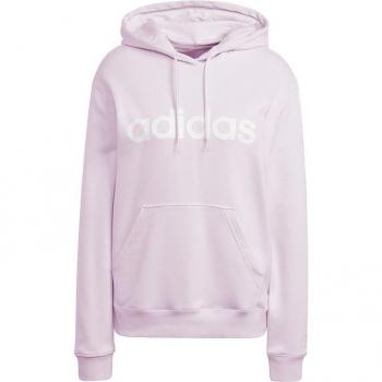 Adidas Linear French Terry Sudadera Con Capucha Mujeres - Rosa, Blanco