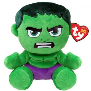 Peluche TY Beanie Babies Marvel Hulk 15 cm - Suave y Colorido