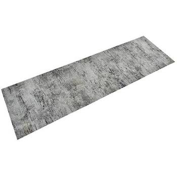 Alfombra de Cocina Lavable Terciopelo Aspecto Hormigón 60x180cm Antideslizante