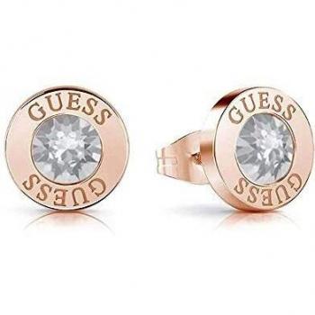 Pendientes Guess Shiny Crystals acero inoxidable quirúrgico chapados oro rosa UBE78099 [AC1152]