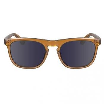 Calvin Klein Unisex Square Sunglasses CK23534S with Yellow Frame and Blue Lenses