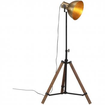 Lámpara de escritorio vintage de latón 25 W E27 ajustable 75x75x90-150 cm color latón, azul y blanco