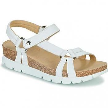 Sandalias de cuña Panama Jack Sally para mujer en color blanco confeccionadas en napa suave