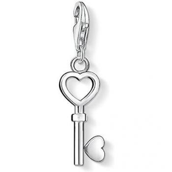 Thomas Sabo Women Charm Pendant Key Heart Charm Club 925 Sterling Silver 0888-001-12