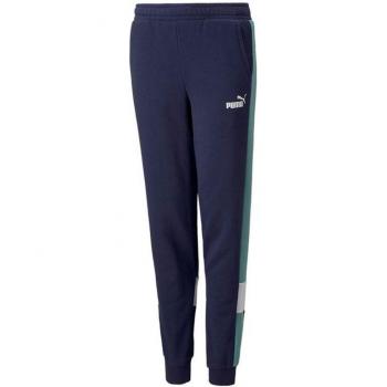 Pantalón de Chándal para Niños Puma Essential+ Colorblock B Azul oscuro