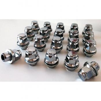 Set de 20 tuercas para llantas de aleación, con rosca de M12 x 1,5, soporte de asiento, 21 mm hexagonal para Toyota