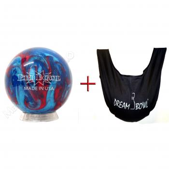 'Bowlingball – Principiantes y räum Ball probowl Blue/Red 8 Lbs hasta 15 Lbs + See Saw Saco de balón para limpiar Dream Bowl – para hombre y mujer – zurdos y diestros blau gelb weiß grün rot orange braun schwarz rosa Talla:10 lbs