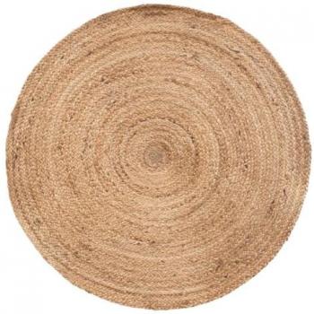 Alfombra Redonda de Yute 80 cm - Natural y Resistente - Decoración Moderna