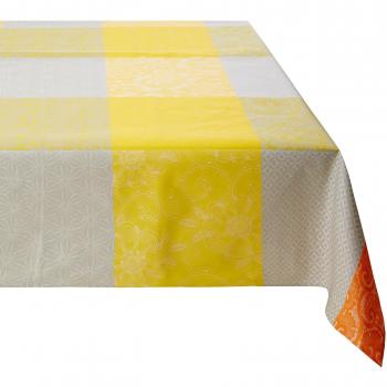 Le Jacquard Francais 22092 - Mantel Loneta) flores de Kyoto algodón sol 150 x 150 cm