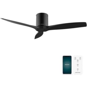 Ventilador de Techo Cecotec EnergySilence Aero 5500 Aqua Black&Black Conectado, Motor DC 40W, Diámetro 132 cm, Bajo Consumo, Wifi, Mando a Distancia, Uso en