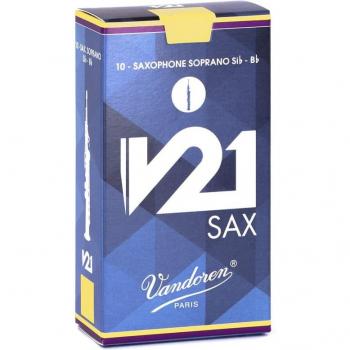 Vandoren V21 Soprano Saxophone Reeds Strength 3, Box of 10