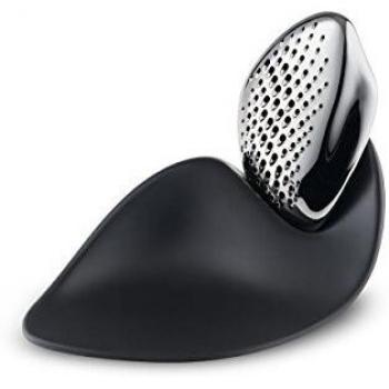 Alessi Forma ZH03 - Rallador de Design, Acero Inoxidable 18/10 y Base de Melamina