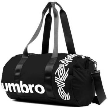 Bolsa de deporte Umbro acolchada ripstop negra/blanca con detalles de cinta estampada y bolsillo interno