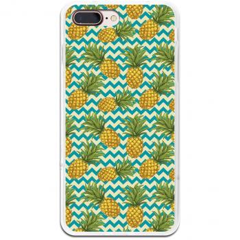 Funda Gel para iPhone 7 Plus - 8 Plus, Carcasa TPU Flexible fabricada con la mejor Silicona, protege y se adapta a la perfección a tu Smartphone y con nuestro exclusivo diseño German Tech® - Piñas Olas Verdes.
