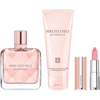 GIVENCHY Irresistible Eau de Parfum Spray 50ml Gift Set (Contains 50ml EDP, 100ml Body Milk and 1.5g Le Rose Perfecto Lipstick)