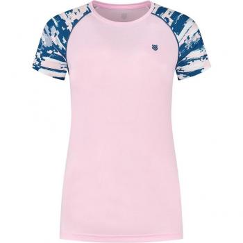 Camiseta de tenis y pádel de mujer K-Swiss HYPERCOURT ROUNDNECK, manga corta, diseño deportivo, material transpirable y ligero