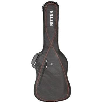 Ritter RGP2-B BAJO - Funda/estuche para guitarra electrica-bajo, con tejido repelente al agua, color negro