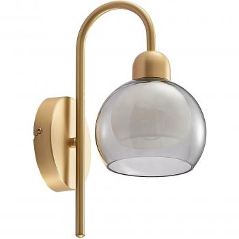 Aplique de pared Lucande Mylah Vintage en Dorado, hecho de Metal, para Salón y Comedor, 1 llama E14, disponible en latón, gris humo y blanco