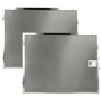 Filtro metálico de grasa 2x compatible con Miele DA5330D - 39,1 x 31,5 x 0,9 cm, acero inoxidable