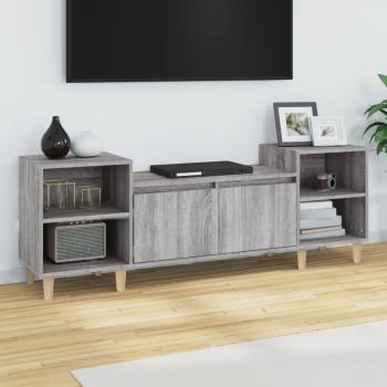 Mueble para TV madera contrachapada 160x35x55 cm gris Sonoma