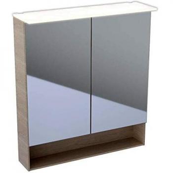 Armario Espejo Geberit Acanto con Iluminación LED, 75x83x21,5cm, Eiche Mystik