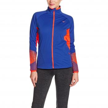 Mizuno Run Bt Wos Softshell Chaqueta Azul Dazzling Blue/Fiery Coral