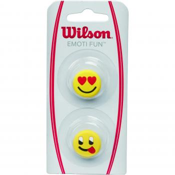 Wilson Emoti-Fun Heart Eyes/Tongue Out Antivibrador de Tenis, Unisex Adulto, Amarillo