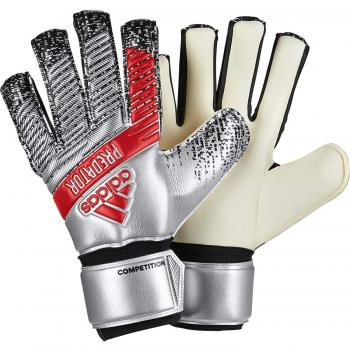adidas Predator Competition - Guantes de Portero para Hombre, Color Plateado y Negro, 10,5