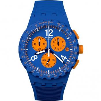 Swatch - Reloj Primarily Blue de color azul con correa de silicona
