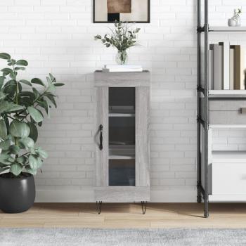 Aparador de madera contrachapada y madera de ingeniería gris Sonoma 34,5x34x90 cm Mueble de Almacenaje de Salón, Buffet para salón, Armario Auxiliar, Armario de Almacenamiento