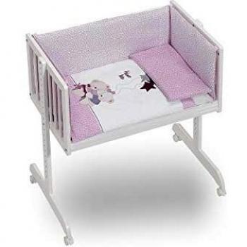 Minicuna Colecho con Textil Volamos Baby Rosa