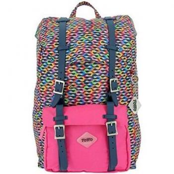 TOTTO MA04VIN004-1610F-5GR Mochila Juvenil, Badra, Multicolor, Talla única