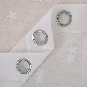 Deconovo Cortinas Visillos para Ventana Cortina Transparente con Ojales para Dormitorio 2 Piezas 140 x 229 cm Blanco