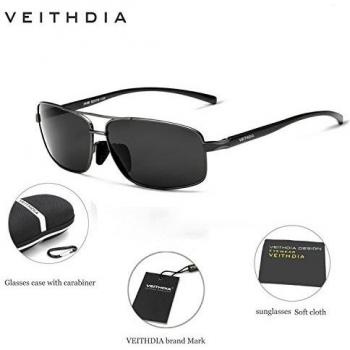VEITHDIA polarizadas Aviator Gafas de sol 100% UV400 protección para hombres pesca, Ciclismo, Golf, kayak, y deportes activos