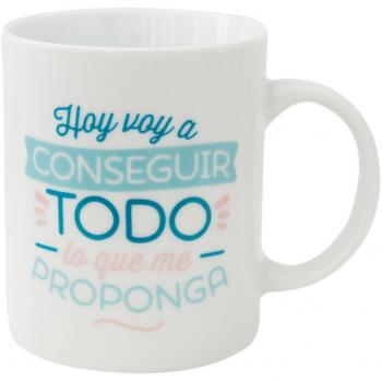 Mr. Wonderful Taza con mensaje Hoy voy a conseguir todo lo que me proponga