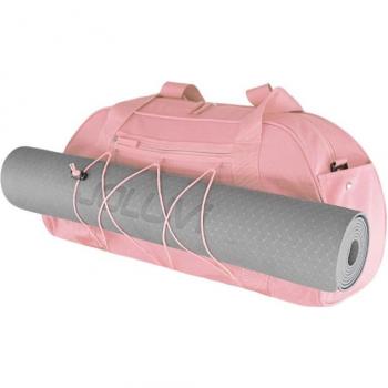 Bolsa de deporte Joluvi Gym rosa palo - Bolsa deportiva con diseño moderno, color rosa palo, fabricada en material resistente, con compartimentos para organizar objetos, correas ajustables y acolchadas para mayor comodidad