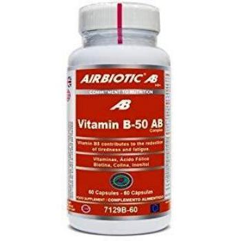 AB - Vitaminas B-50 Complex para la Salud y Contra la Fatiga, 60 Cápsulas