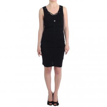 Roccobarocco Women's Black Pencil Sheath Dress - IT46|XL, Knee-Length, Elegant, Size L