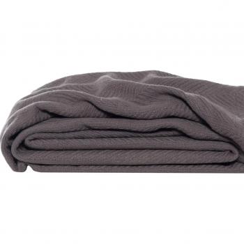 Eddie Bauer 200610 Herringbone Cotton Blanket, Full/Queen, Mushroom by Eddie Bauer