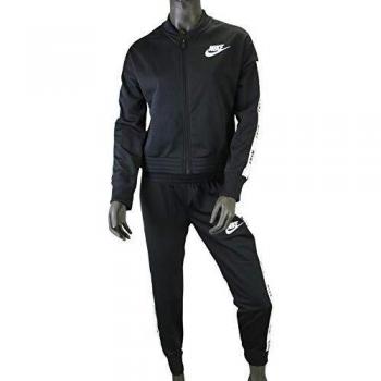 NIKE G Nsw Trk Suit Tricot Tracksuit, Niñas, Black/White/Black/