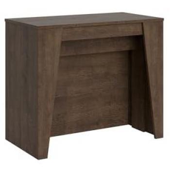 Consola Extensible Bakari 90x48/296 cm Efecto Madera Nogal con Extensiones Internas