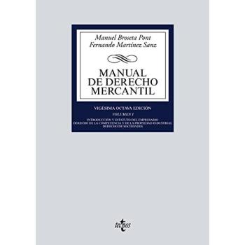 Manual de Derecho Mercantil: Vol. I. Introducción y estatuto del empresario. Derecho de la competencia y de la propiedad industrial. Derecho de ... Biblioteca Universitaria de Editorial Tecnos)